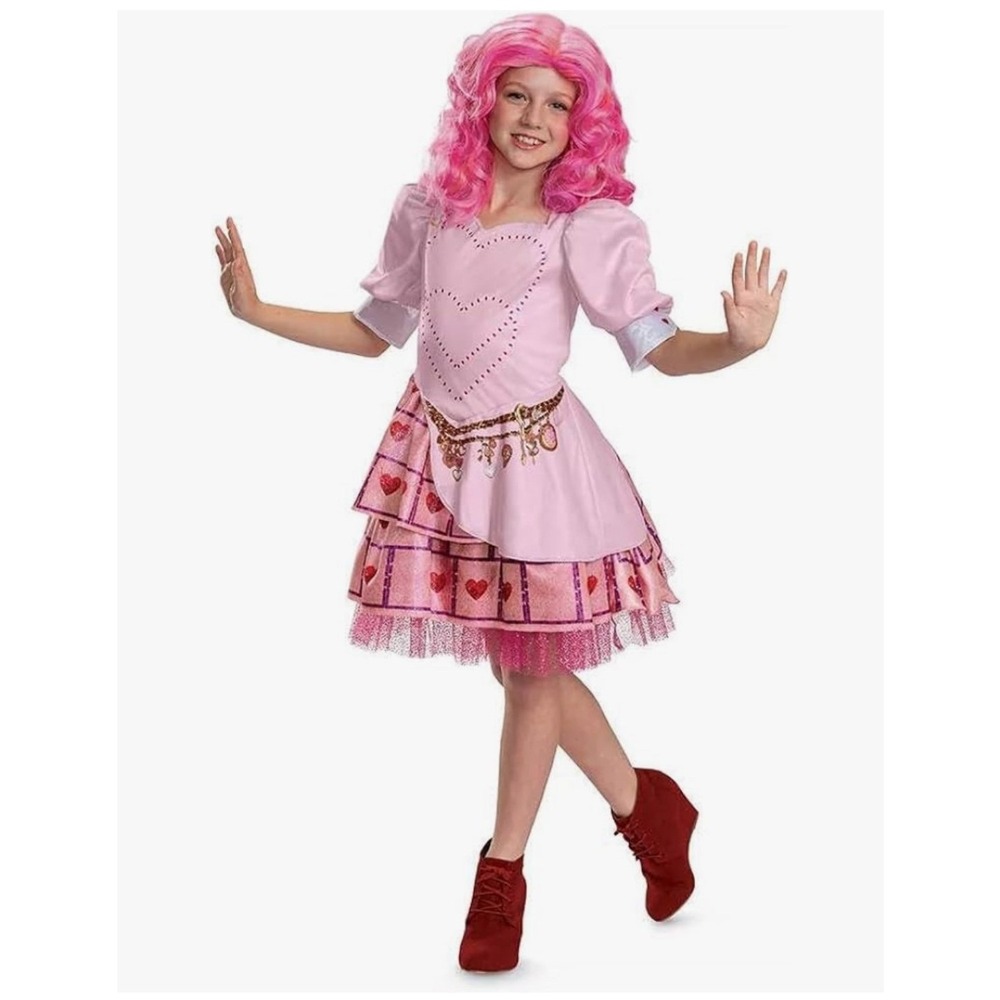 Disney Descendants Rise of Red Bridget Deluxe Costume Dress Pink Medium 7-8